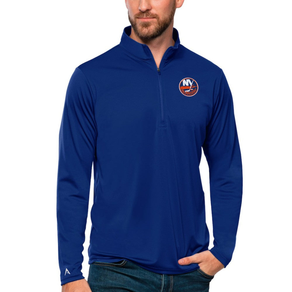 New York Islanders Antigua Tribute Quarter-Zip Pullover Top - Royal | US 4809113