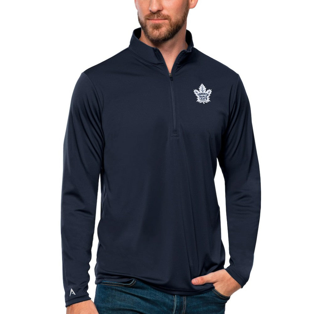 Toronto Maple Leafs Antigua Tribute Quarter-Zip Pullover Top - Navy | US 4809151