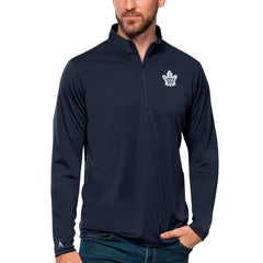 Toronto Maple Leafs Antigua Tribute Quarter-Zip Pullover Top - Navy | US 4809151