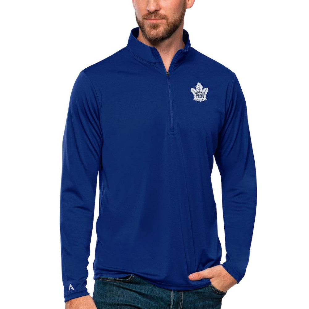 Toronto Maple Leafs Antigua Tribute Quarter-Zip Pullover Top - Blue | US 4809152
