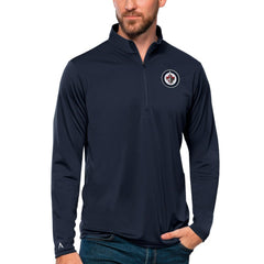 Winnipeg Jets Antigua Tribute Quarter-Zip Pullover Top - Navy | US 4809172