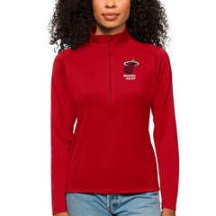 Miami Heat Antigua Women's Tribute Half-Zip Top Cardinal outlet