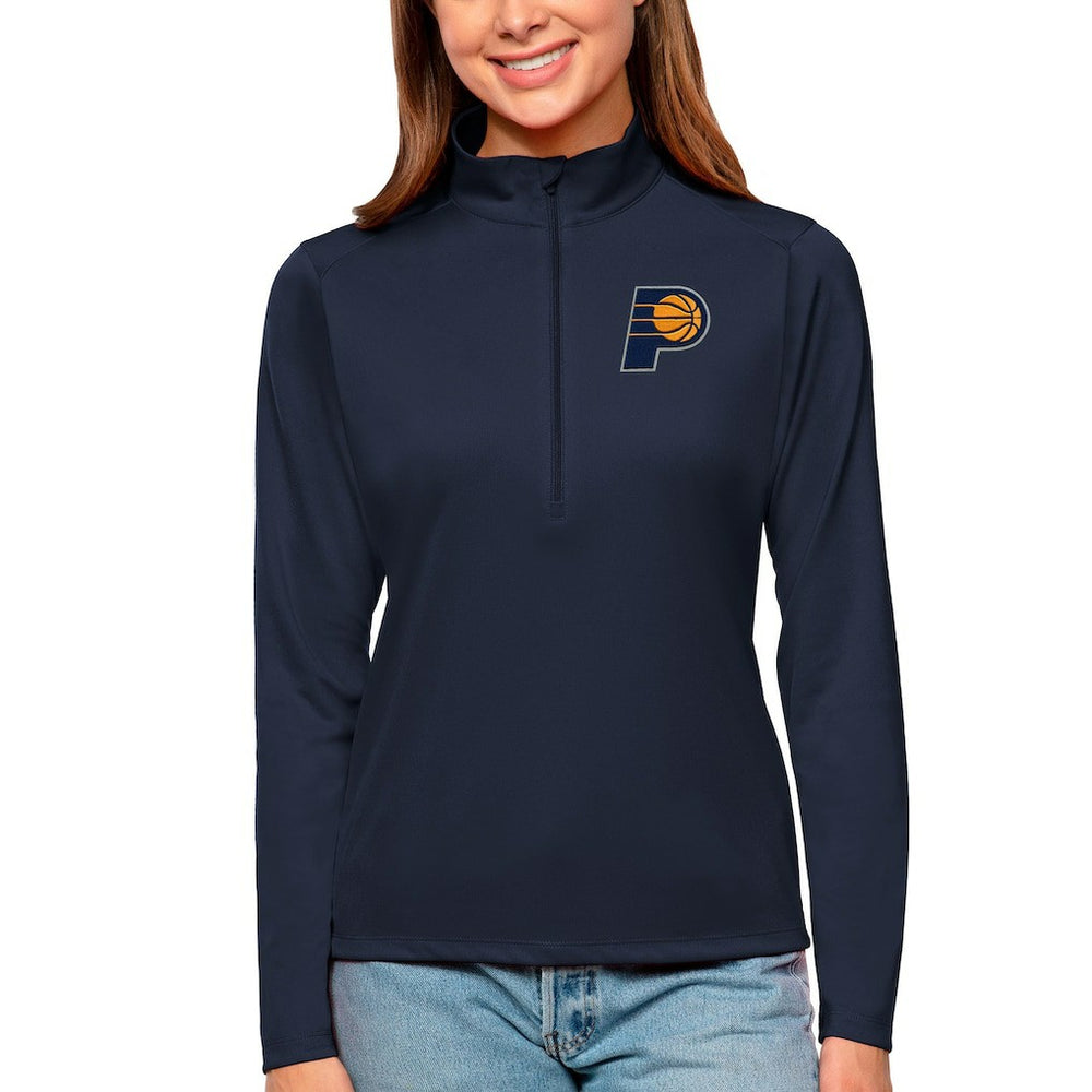 Indiana Pacers Antigua Women's Tribute Half-Zip Top Navy