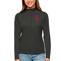 Houston Rockets Antigua Women's Tribute Half-Zip Top Charcoal