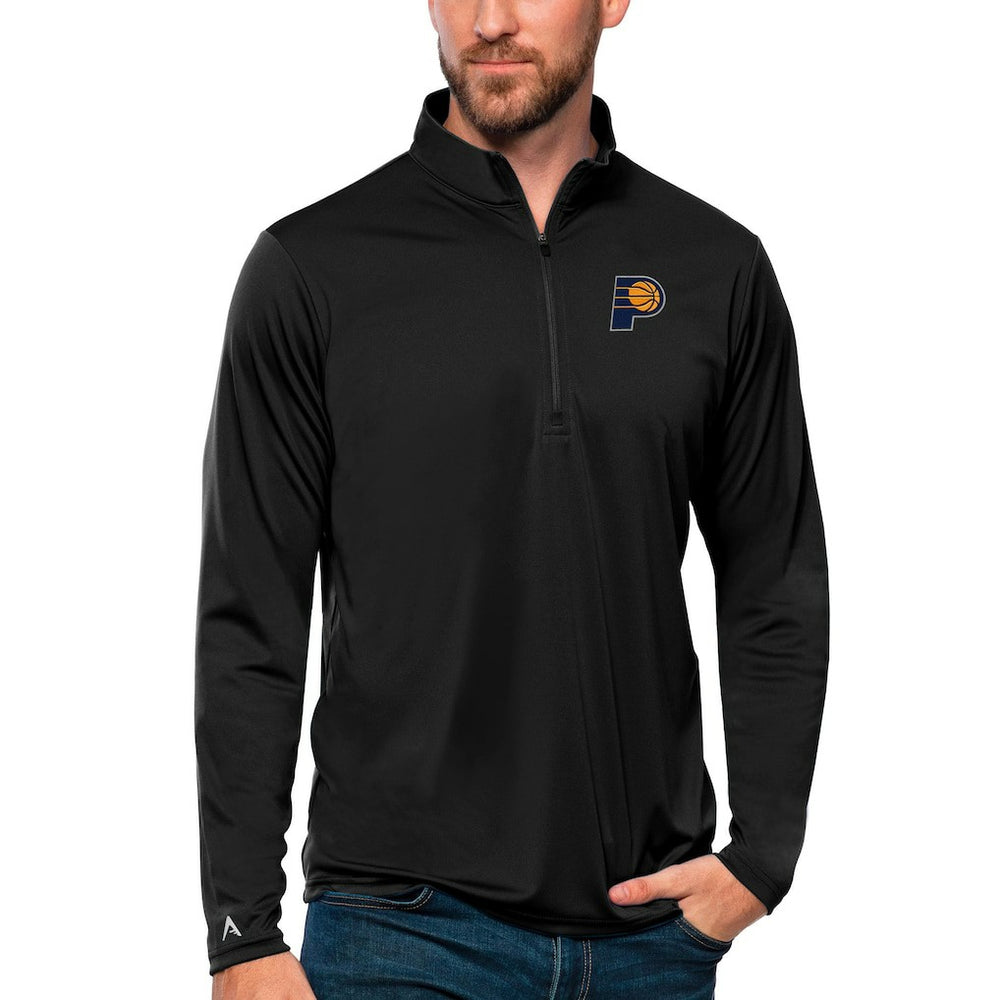 Indiana Pacers Antigua Tribute Quarter-Zip Pullover Top Black outlet