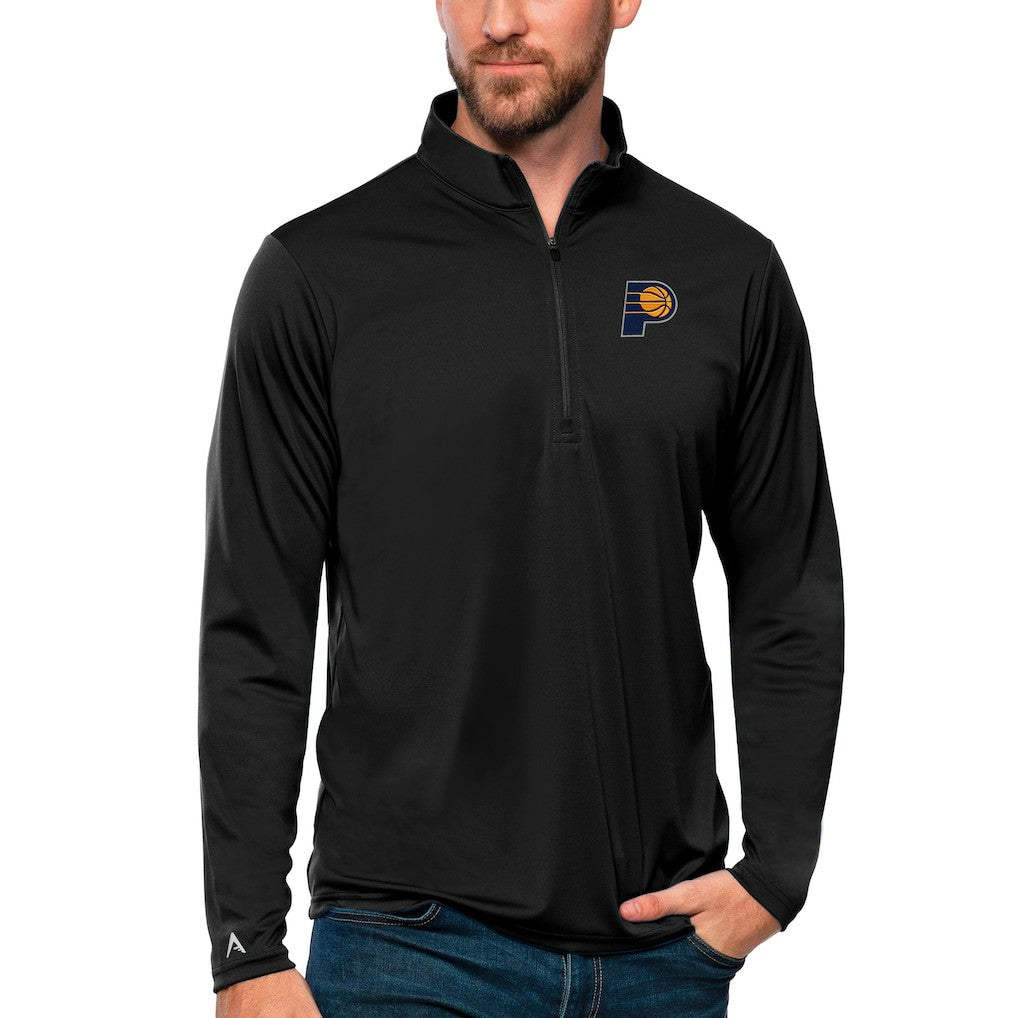 Indiana Pacers Antigua Tribute Quarter-Zip Pullover Top Black outlet