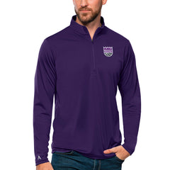 Sacramento Kings Antigua Tribute Quarter-Zip Pullover Top Purple outlet