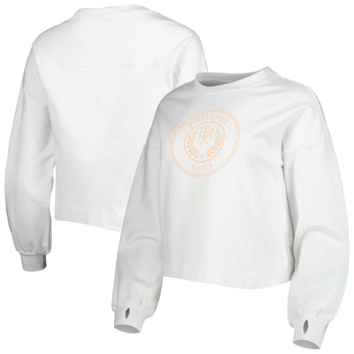 Phoenix Suns Lusso Women's Lola Ball and Chain Pullover Sweatshirt White outlet