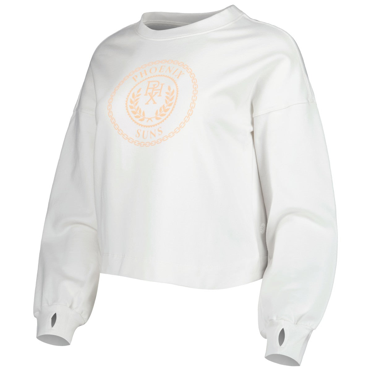 Phoenix Suns Lusso Women's Lola Ball and Chain Pullover Sweatshirt White outlet
