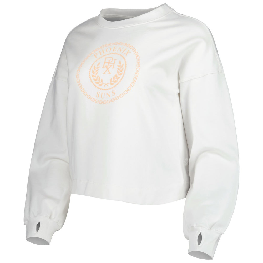 Phoenix Suns Lusso Women's Lola Ball and Chain Pullover Sweatshirt White outlet