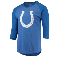 Jonathan Taylor Indianapolis Colts Majestic Threads Name & Number Team Colorway Tri-Blend 3/4 Raglan Sleeve Player T-Shirt - Royal T-shirts