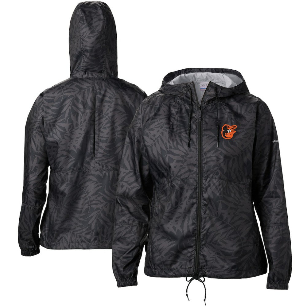 Baltimore Orioles Columbia Women's Flash Forward Full-Zip Windbreaker Jacket - Black Jackets