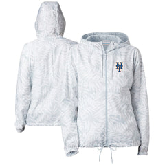 New York Mets Columbia Women's Flash Forward Full-Zip Windbreaker Jacket - Gray Jackets