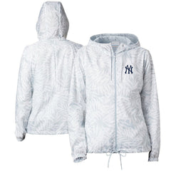 New York Yankees Columbia Women's Flash Forward Full-Zip Windbreaker Jacket - Gray Jackets