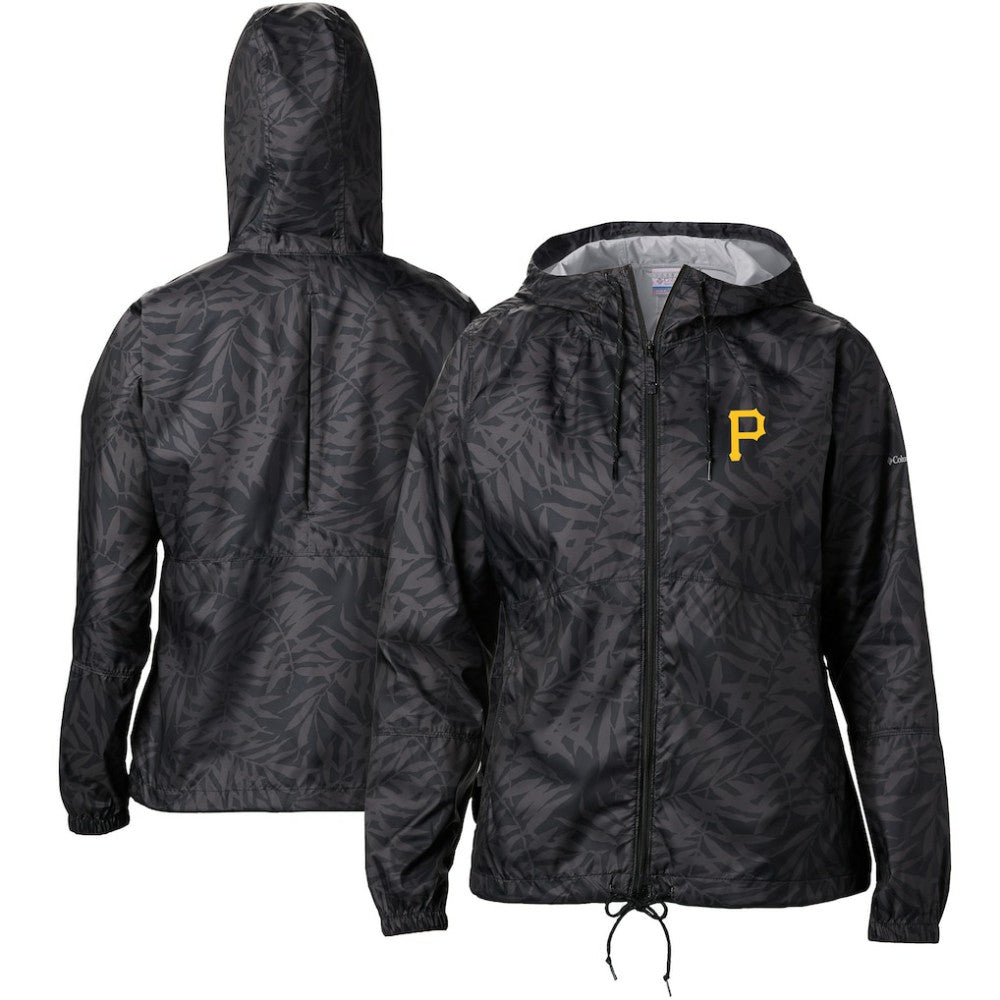 Pittsburgh Pirates Columbia Women's Team Flash Forward Full-Zip Windbreaker Jacket - Black Jackets