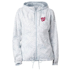 Washington Nationals Columbia Women's Flash Forward Full-Zip Windbreaker Jacket - Gray Jackets