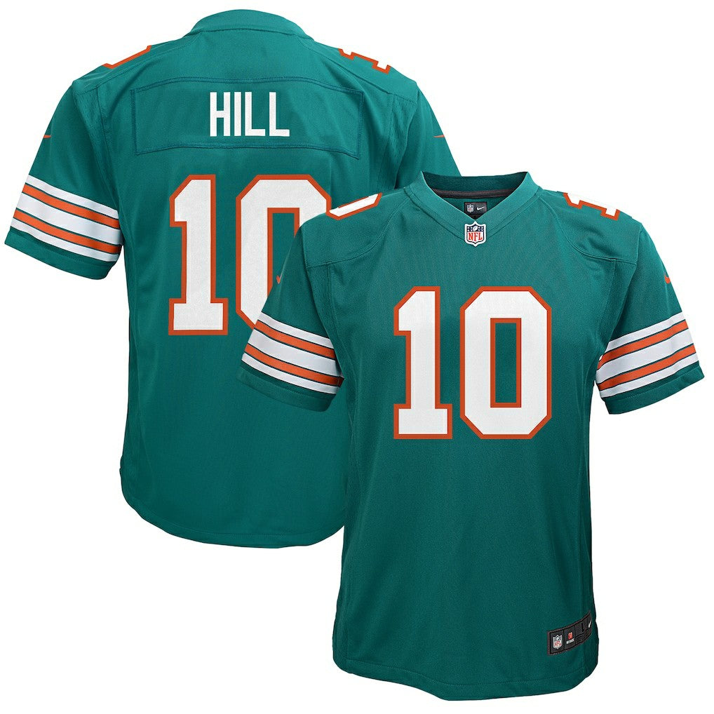 Tyreek Hill Miami Dolphins Youth Game Jersey - Aqua Jerseys
