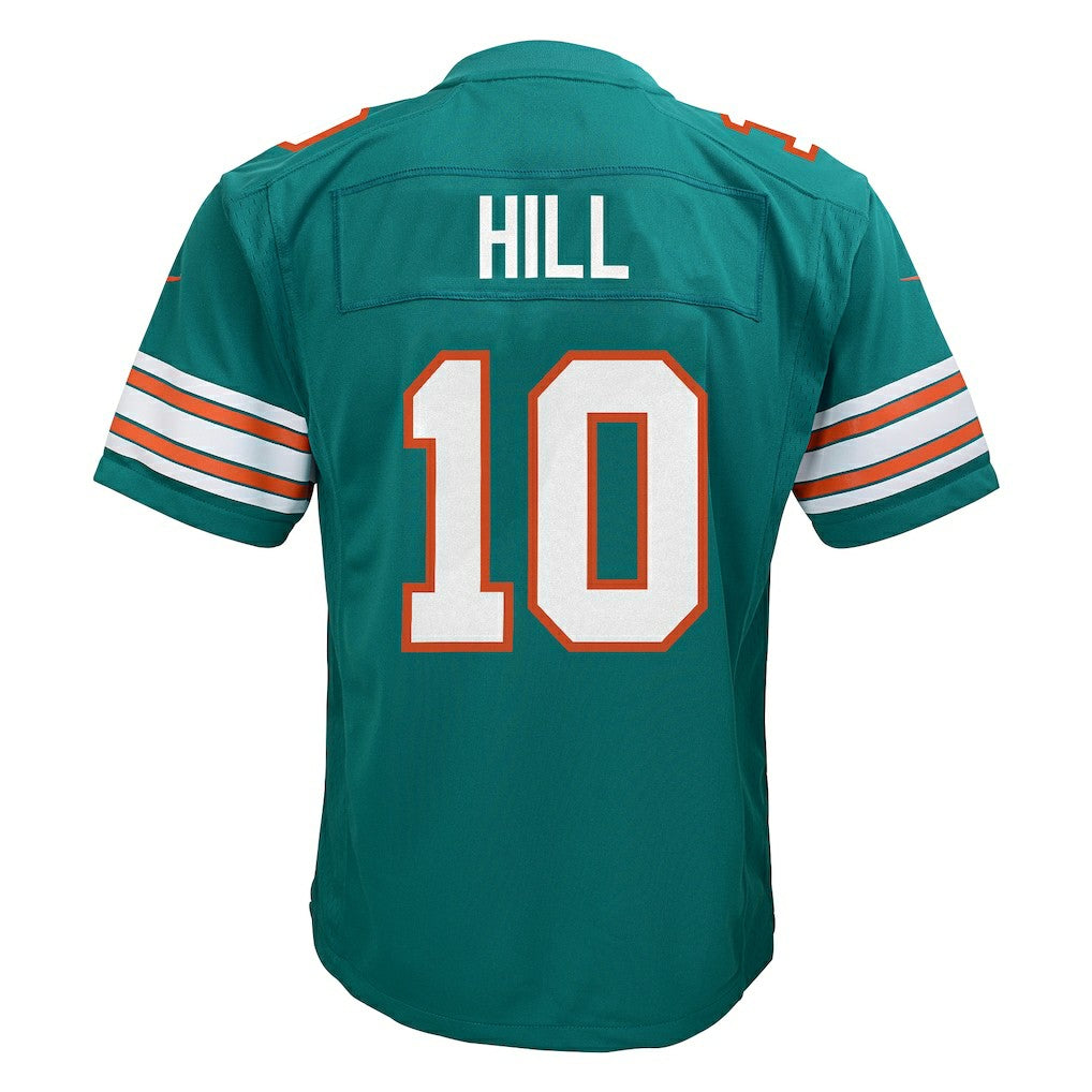 Tyreek Hill Miami Dolphins Youth Game Jersey - Aqua Jerseys