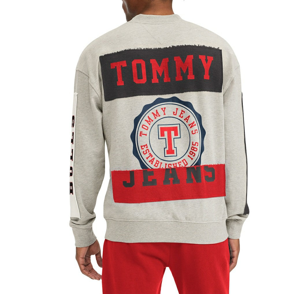 Chicago Bulls Tommy Jeans James Patch Pullover Sweatshirt Gray