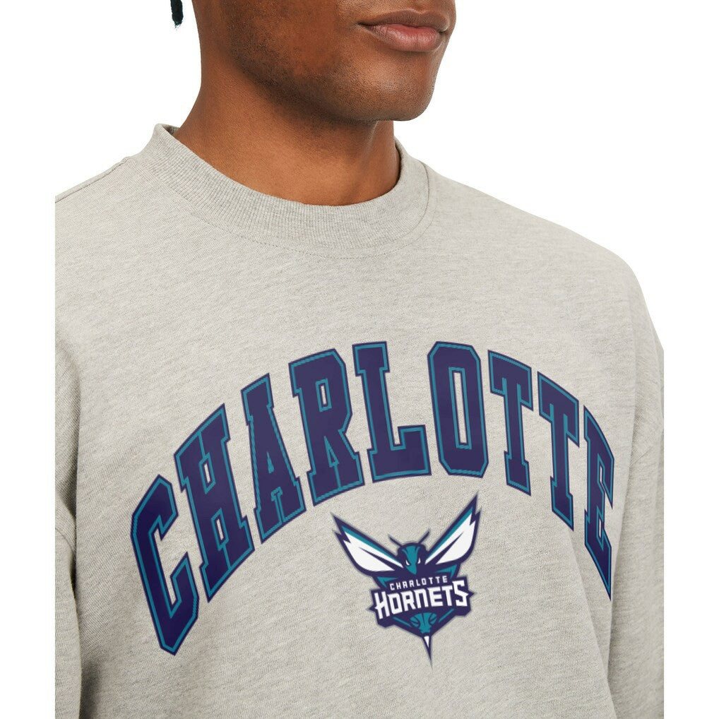 Charlotte Hornets Tommy Jeans James Patch Pullover Sweatshirt Gray outlet