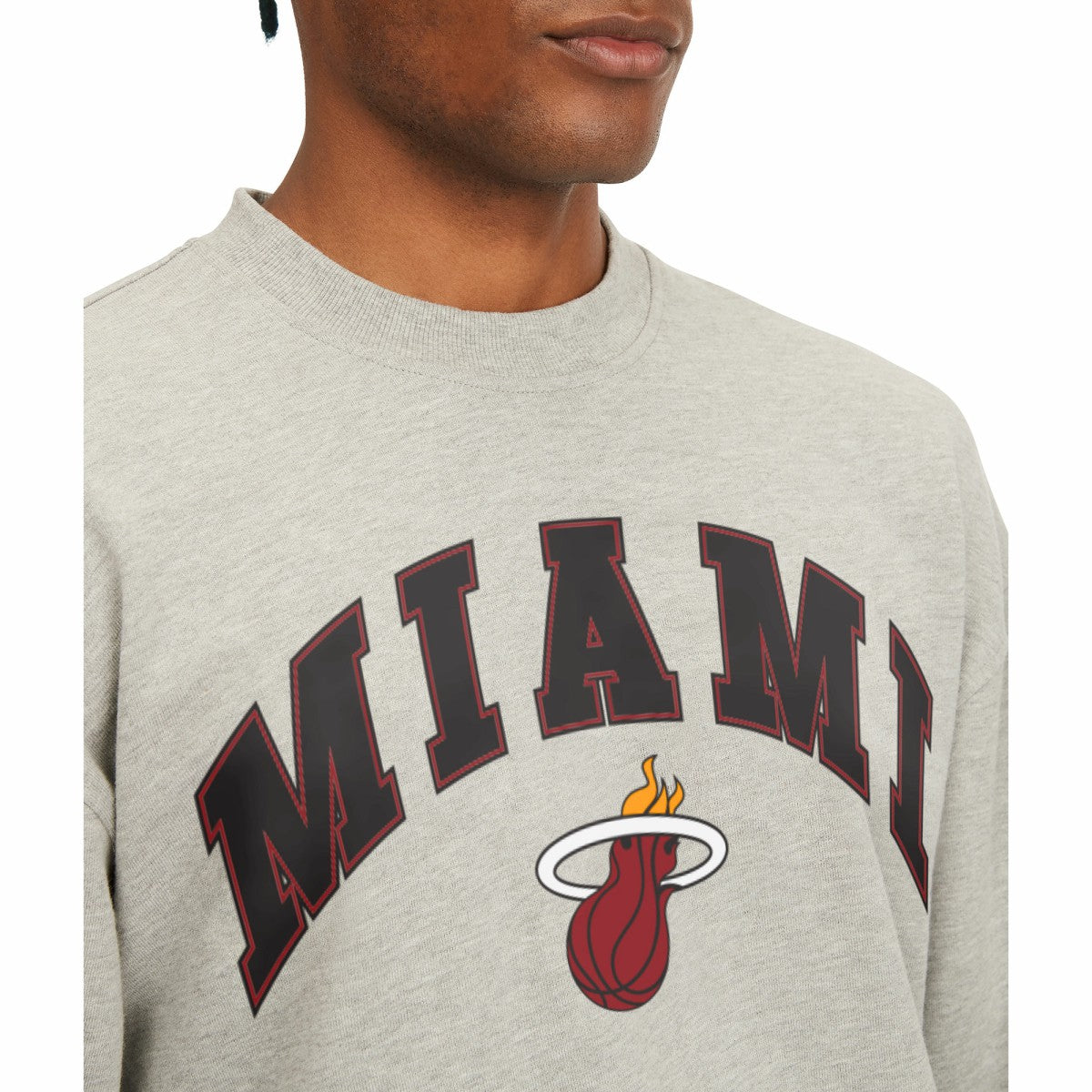 Miami Heat Tommy Jeans James Patch Pullover Sweatshirt Gray