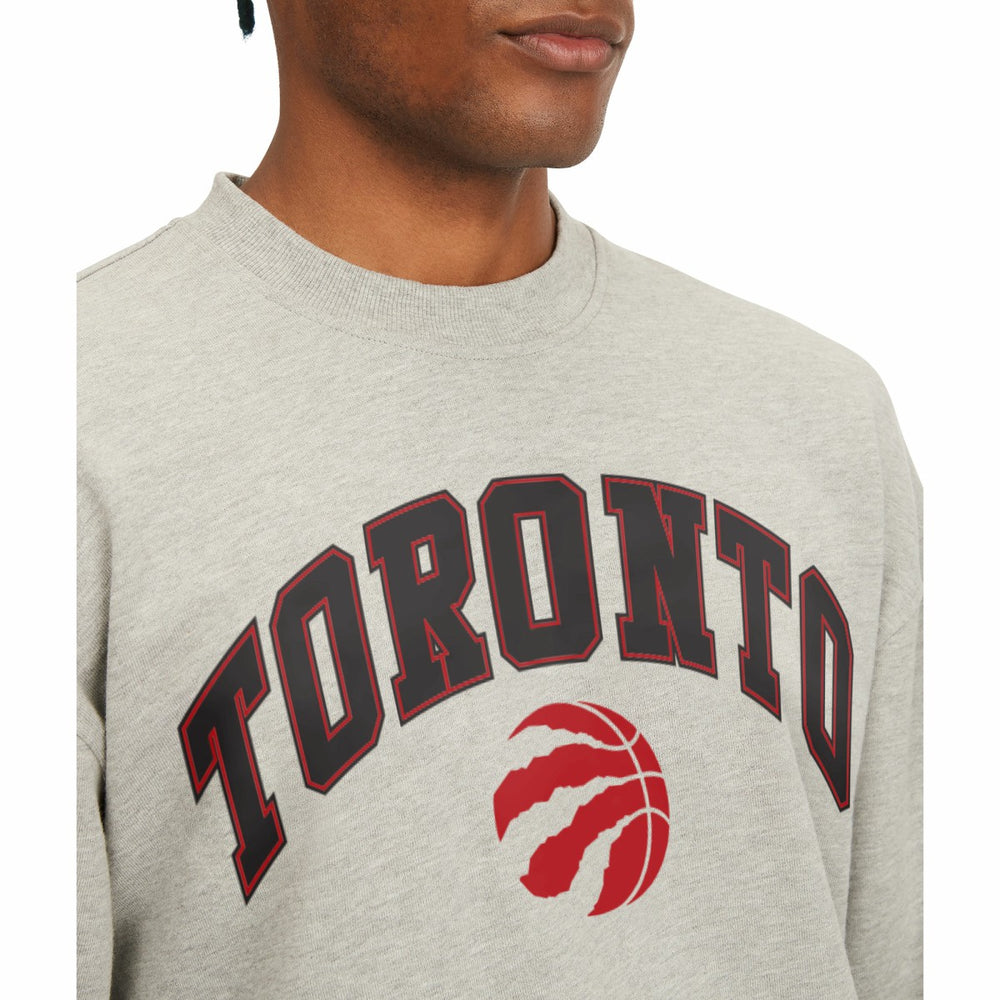 Toronto Raptors Tommy Jeans James Patch Pullover Sweatshirt Gray outlet