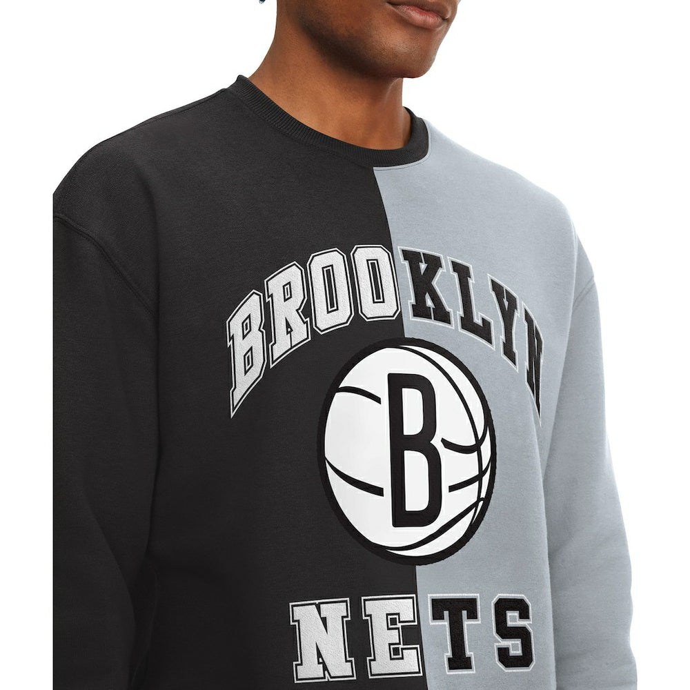 Brooklyn Nets Tommy Jeans Keith Split Pullover Sweatshirt Black/White outlet