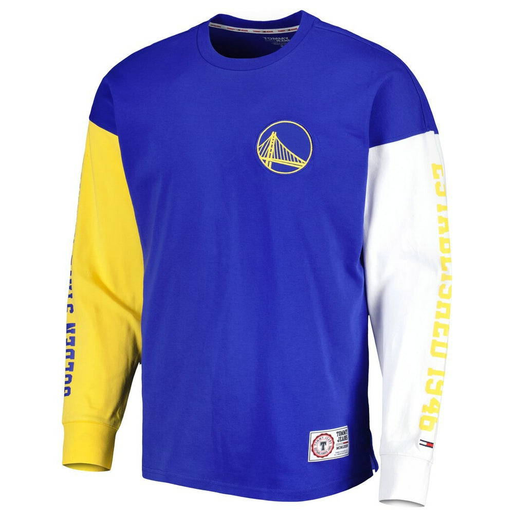 Golden State Warriors Tommy Jeans Richie Color Block Long Sleeve T-Shirt Royal outlet