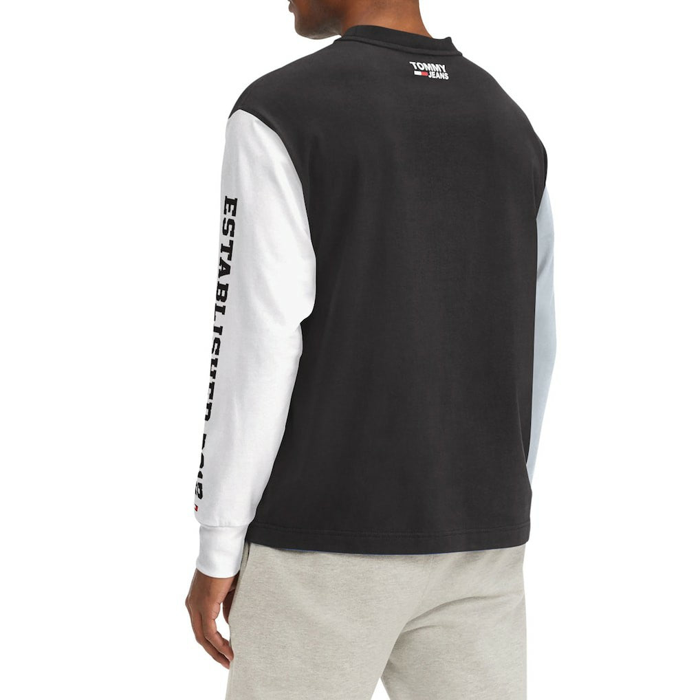 Brooklyn Nets Tommy Jeans Richie Color Block Long Sleeve T-Shirt Black