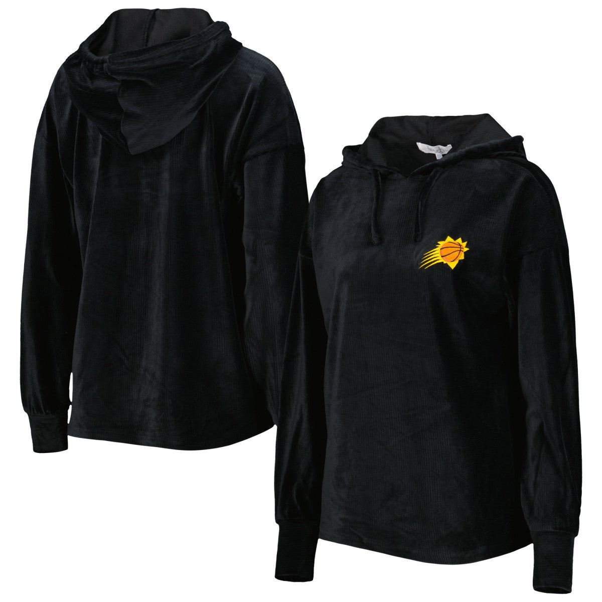 Phoenix Suns Touch Women's End Line Velour Pullover Hoodie Black outlet