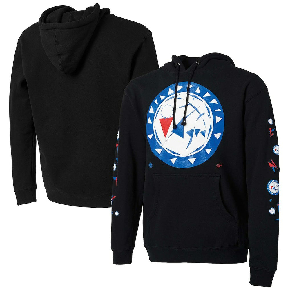 Philadelphia 76ers NBA x Naturel No Caller ID Pullover Hoodie Black