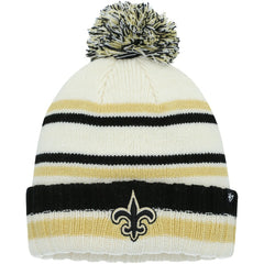New Orleans Saints '47 Youth Driftway Cuffed Knit with Pom - Cream