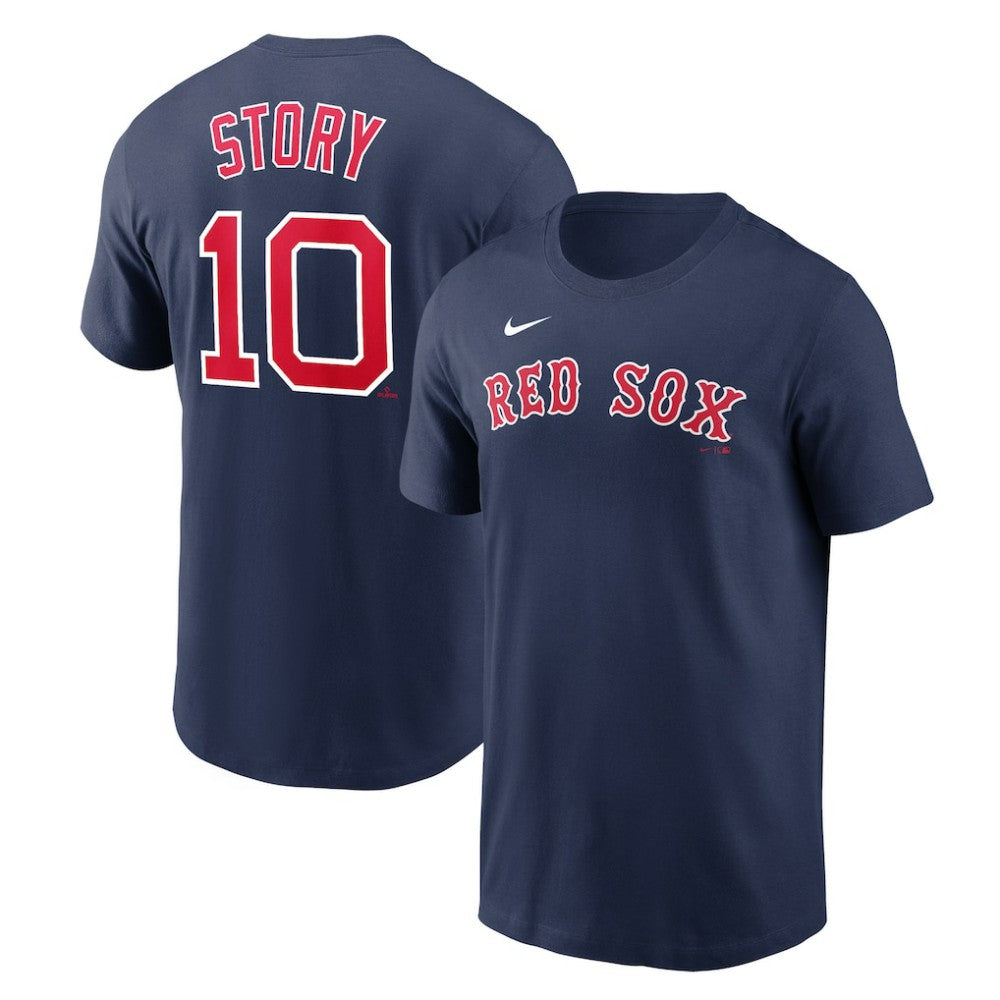 Trevor Story Boston Red Sox Nike Name & Number T-Shirt - Navy T-shirts