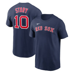 Trevor Story Boston Red Sox Nike Name & Number T-Shirt - Navy T-shirts