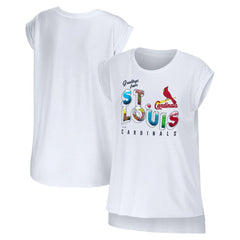 St. Louis Cardinals WEAR by Erin Andrews Women's Greetings From T-Shirt - White T-shirts