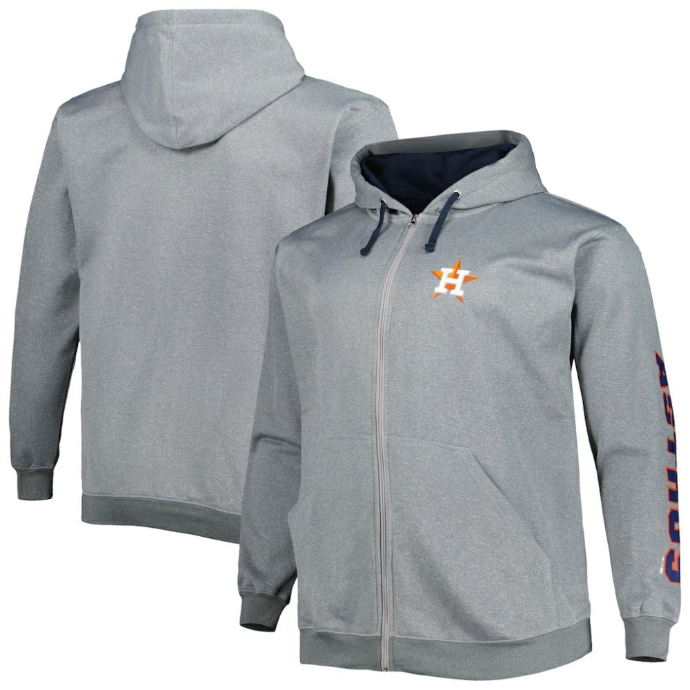 Houston Astros Profile Big & Tall Pullover Hoodie - Ash Hoodies