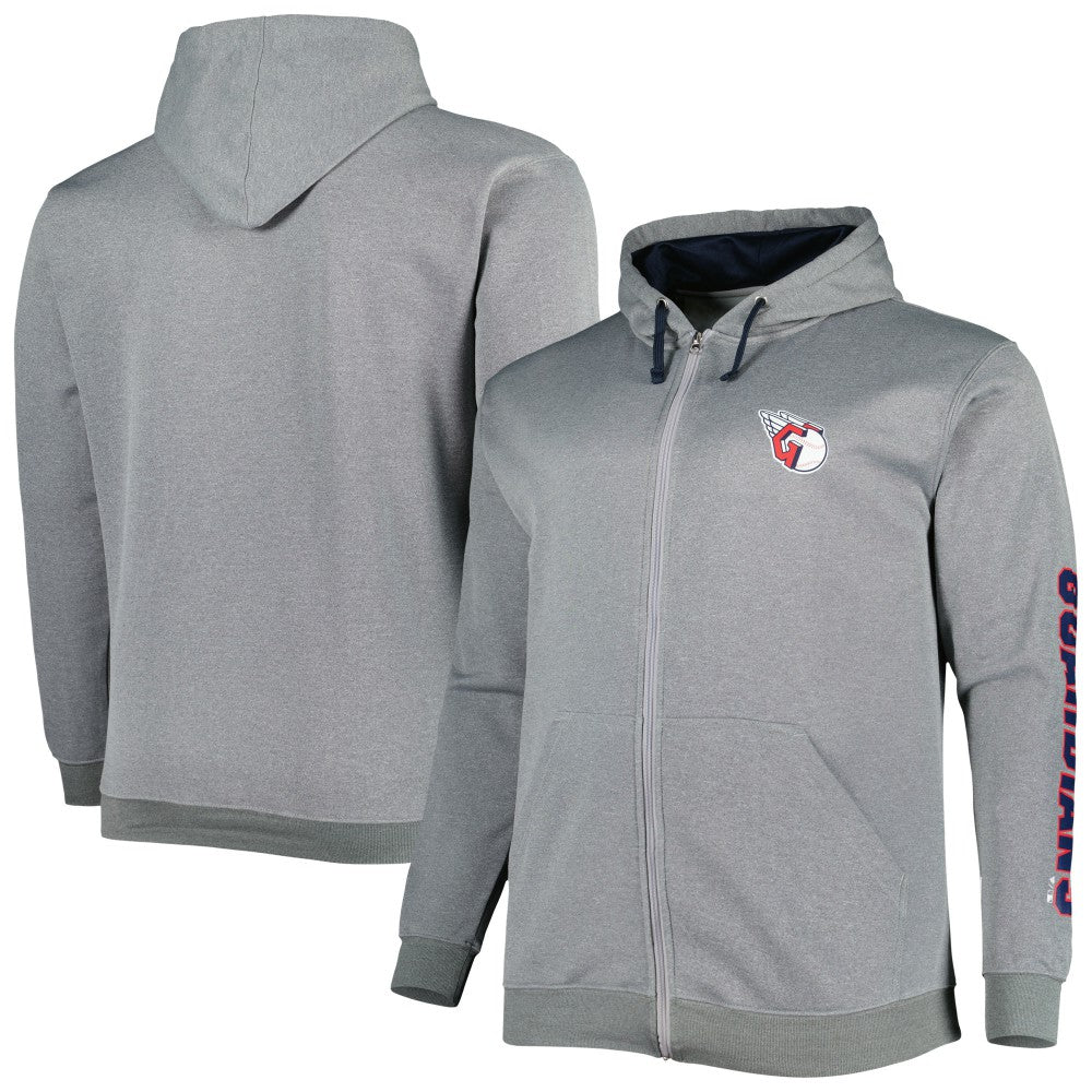 Cleveland Guardians Profile Big & Tall Pullover Hoodie - Ash Hoodies