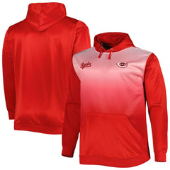 Cincinnati Reds Fade Sublimated Fleece Pullover Hoodie - Red Hoodies