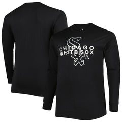 Chicago White Sox Big & Tall Long Sleeve T-Shirt - Black T-shirts