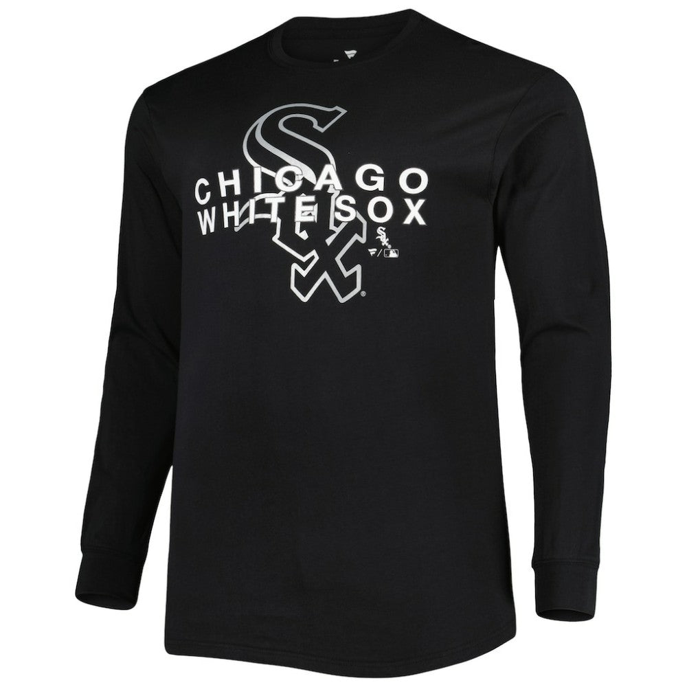 Chicago White Sox Big & Tall Long Sleeve T-Shirt - Black T-shirts