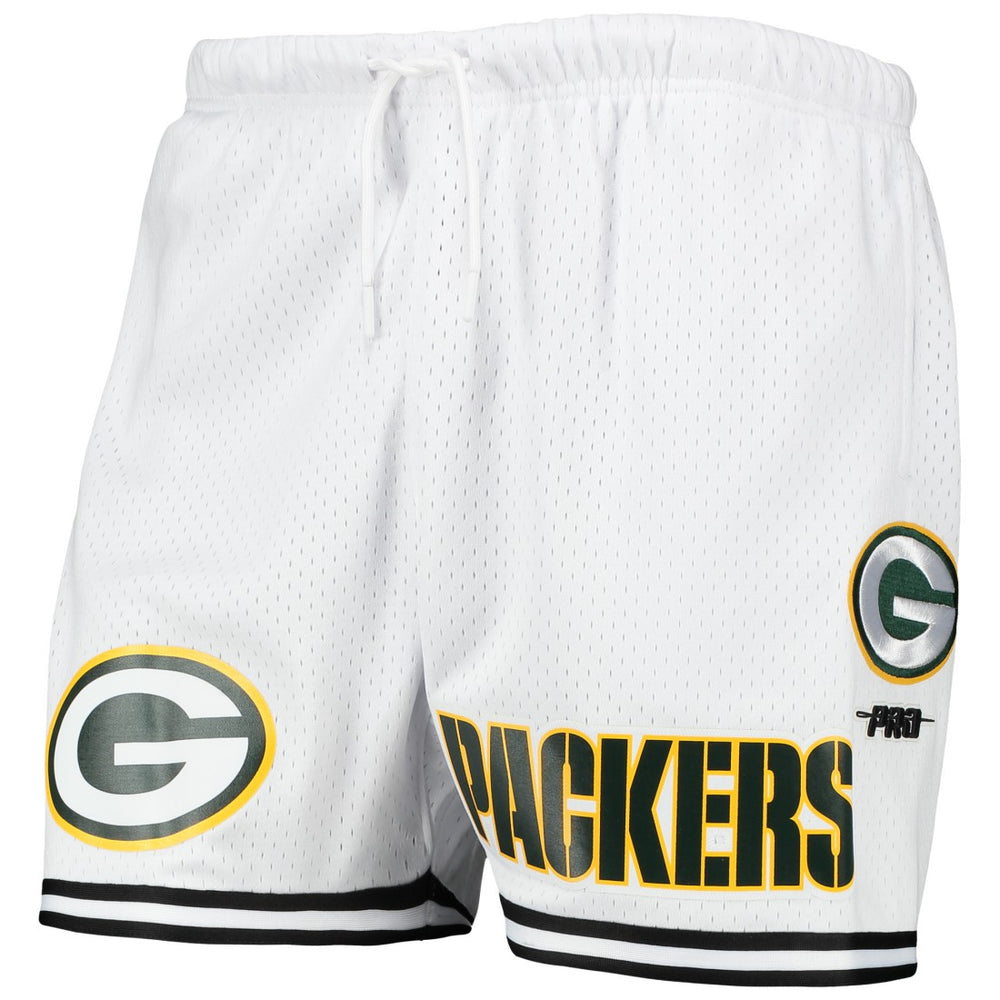 Green Bay Packers Pro Standard Mesh Shorts - White/Black Shorts