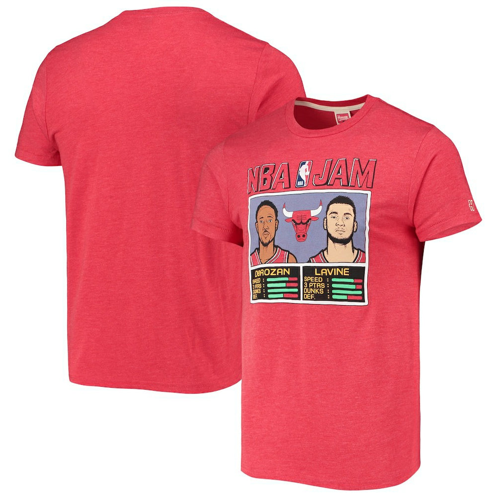 DeMar DeRozan/Zach LaVine Chicago Bulls Homage NBA Jam Tri-Blend T-Shirt Heathered Red