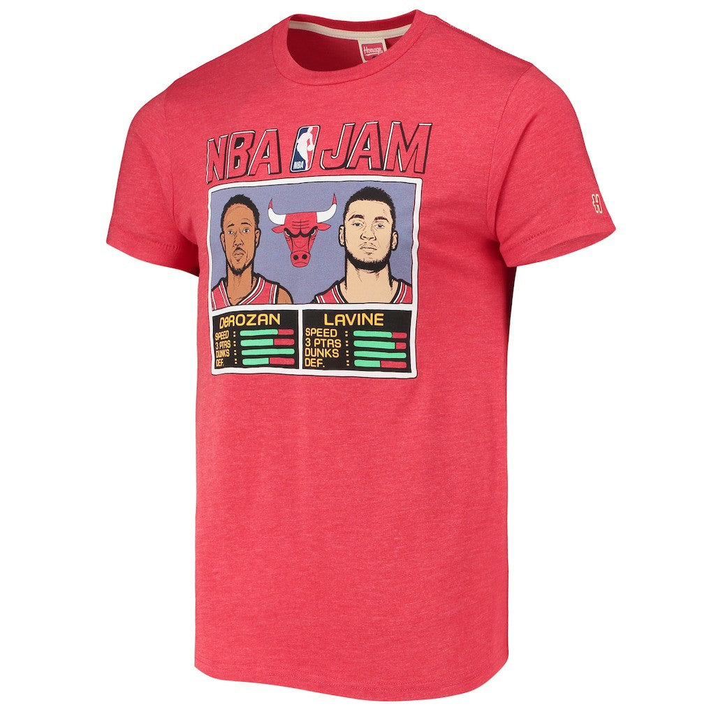 DeMar DeRozan/Zach LaVine Chicago Bulls Homage NBA Jam Tri-Blend T-Shirt Heathered Red