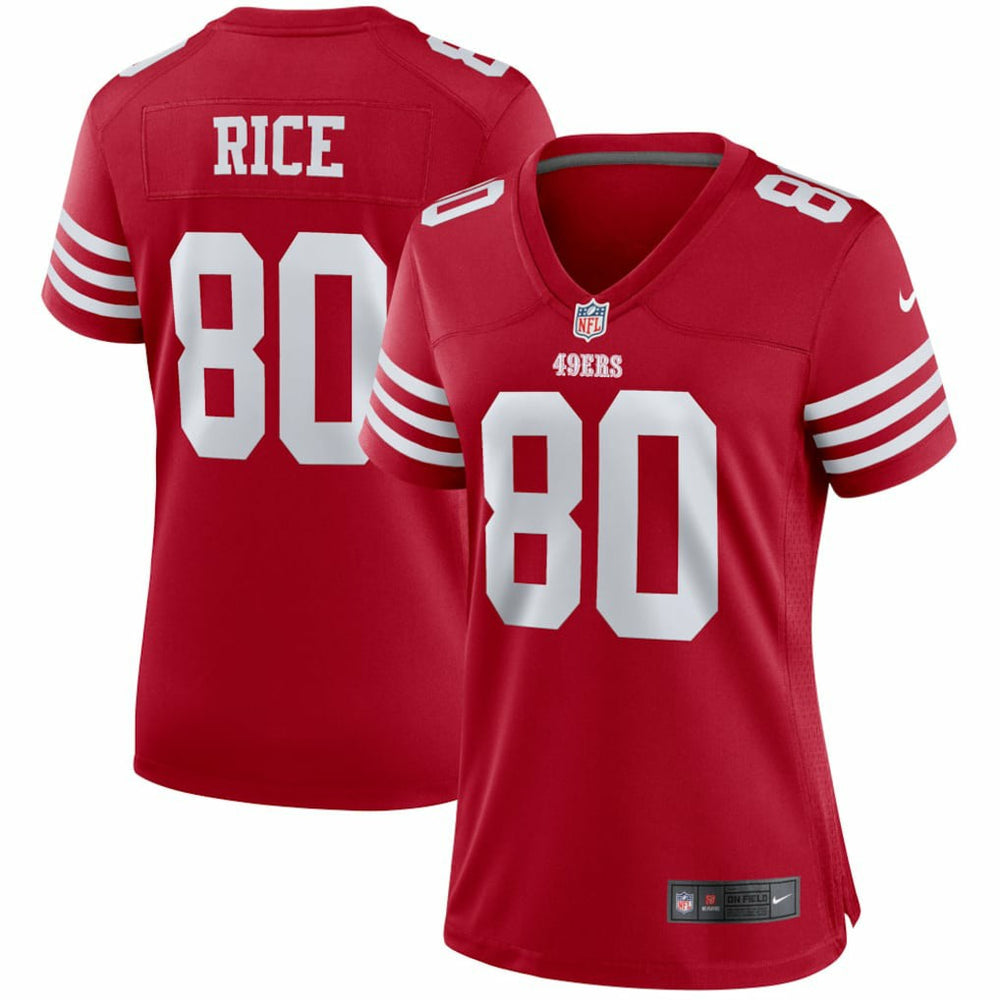 Jerry Rice San Francisco 49ers Women's Retired Player Game Jersey - Scarlet Jerseys