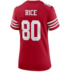 Jerry Rice San Francisco 49ers Women's Retired Player Game Jersey - Scarlet Jerseys