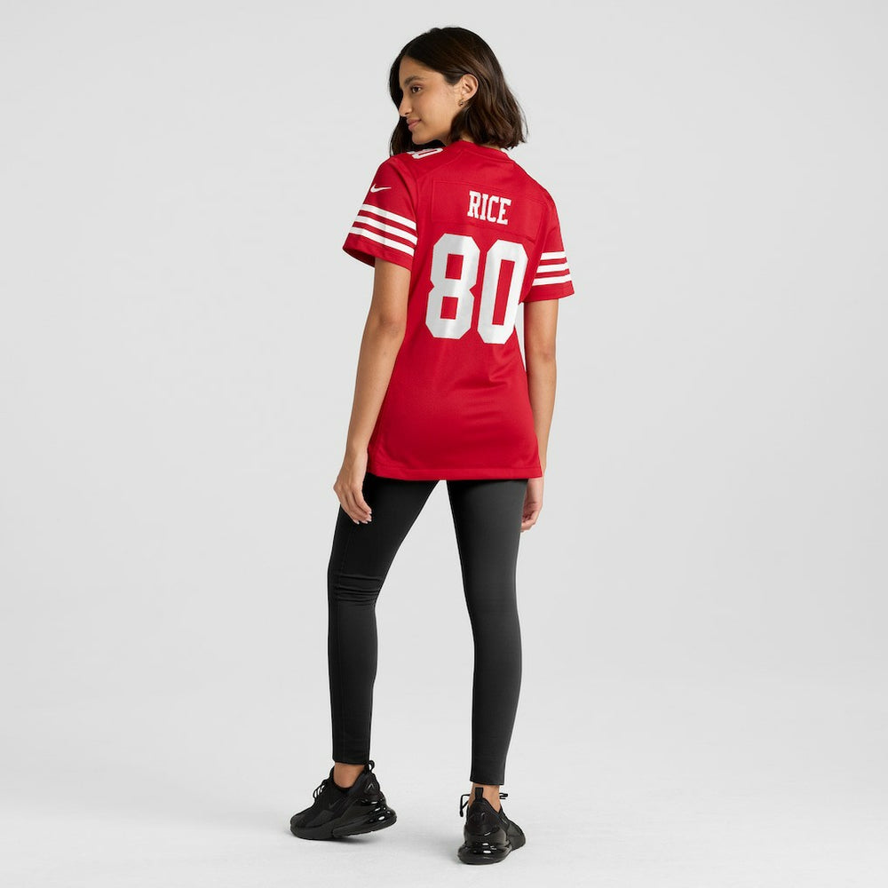 Jerry Rice San Francisco 49ers Women's Retired Player Game Jersey - Scarlet Jerseys
