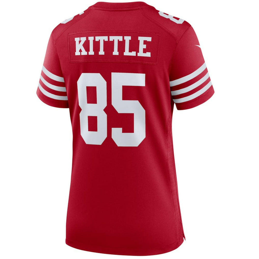 George Kittle San Francisco 49ers Women's Player Jersey - Scarlet Jerseys