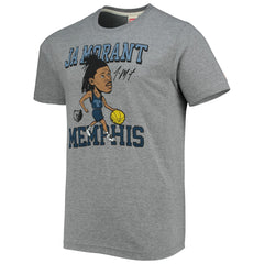 Ja Morant Memphis Grizzlies Homage Caricature Tri-Blend T-Shirt Heathered Gray