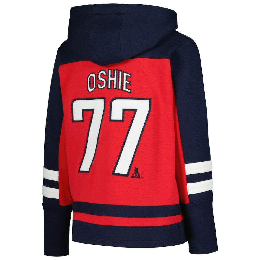 TJ Oshie Washington Capitals Youth Ageless Must-Have V-Neck Name & Number Pullover Hoodie - Red | US 4829895