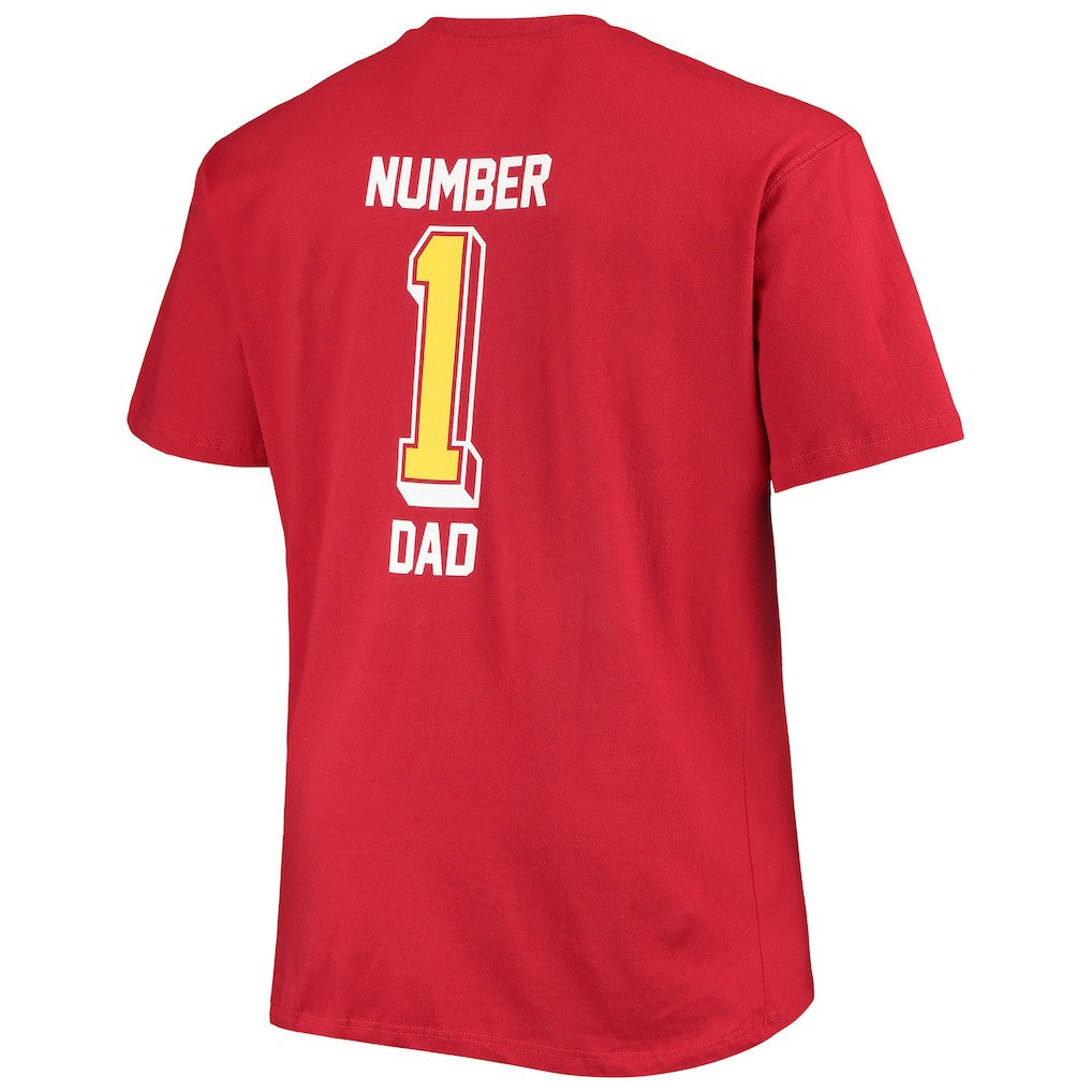 Arizona Cardinals Big & Tall #1 Dad 2-Hit T-Shirt - Cardinal T-shirts